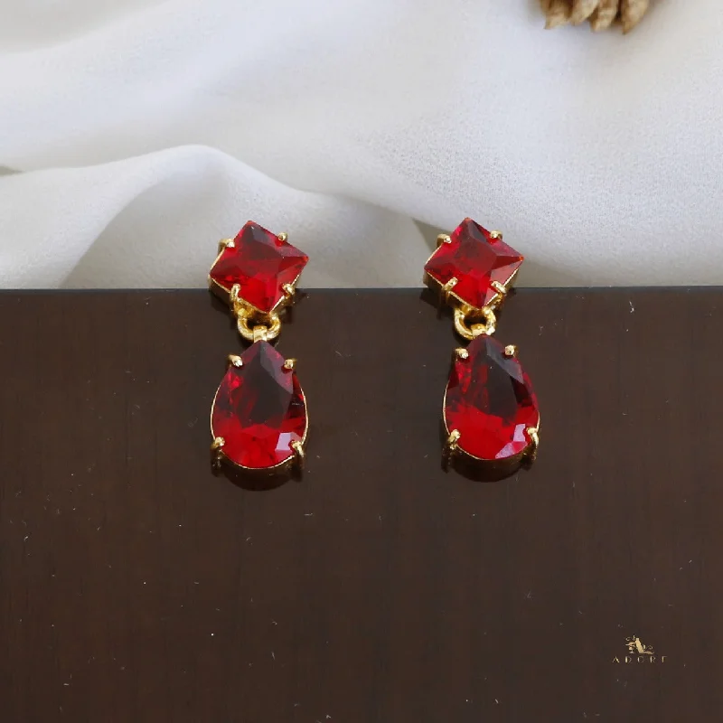 matching earrings for women -Ashvi Diamond And Drop Glossy Earring