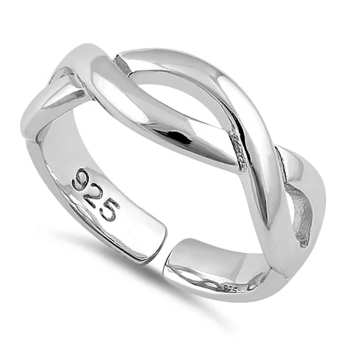 cubic zirconia rings for women -Sterling Silver Infinity Sign Toe Ring