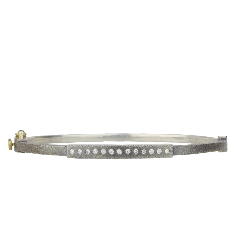 unique bangle designs for women -Diana 13 Silver Bracelet