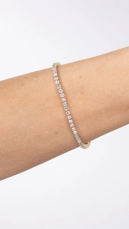 women’s bracelets with charms -5.00ct F+ VS+ Lab Diamond Tennis Bracelet