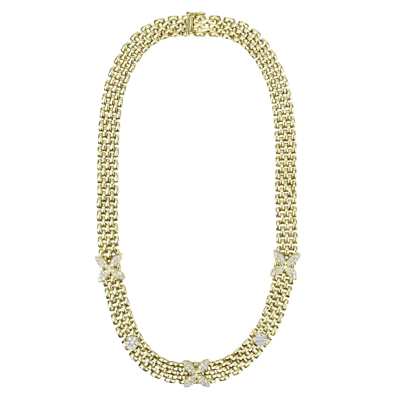 hand-crafted gold necklaces for women -Necklace - Diamond