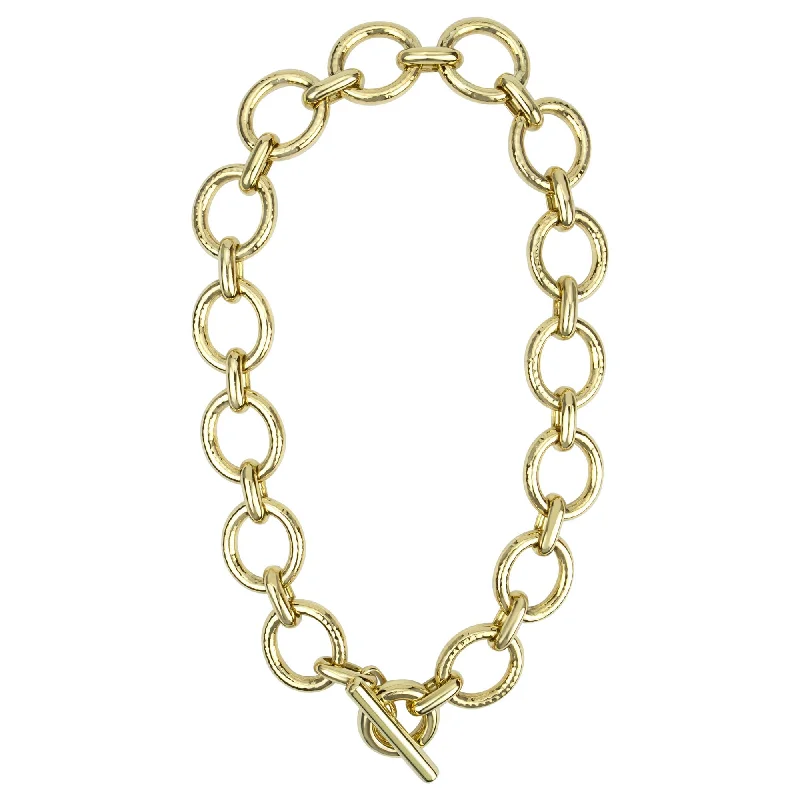 silver necklaces for women -Toggle Necklace - Gold