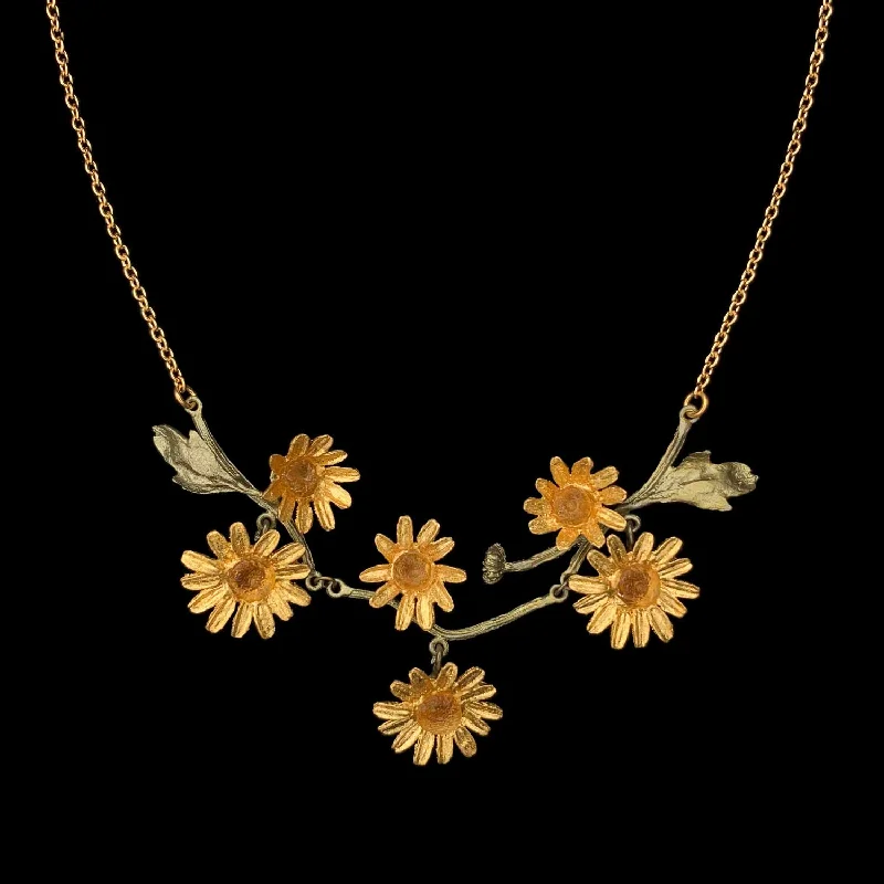 choker necklaces for women -Yellow Butter Daisy Necklace - Statement