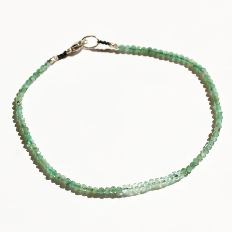 bohemian bangles for women -Emerald + Emerald Bracelet No.35