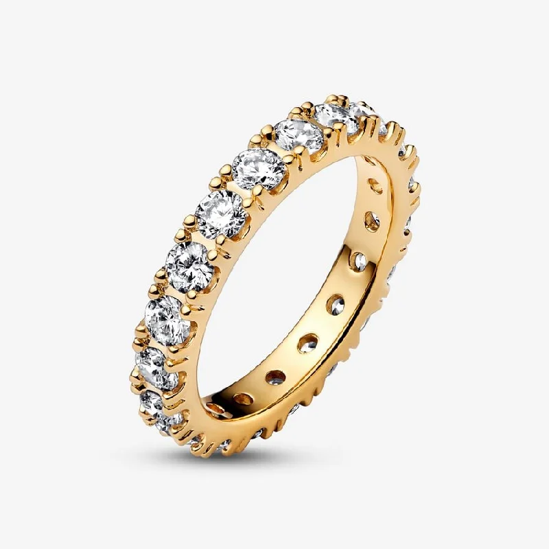 cocktail rings for women -Sparkling Row Eternity Ring