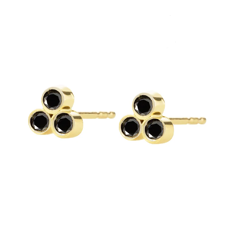 fashion-forward earrings for women -Eos earrings with black diamonds