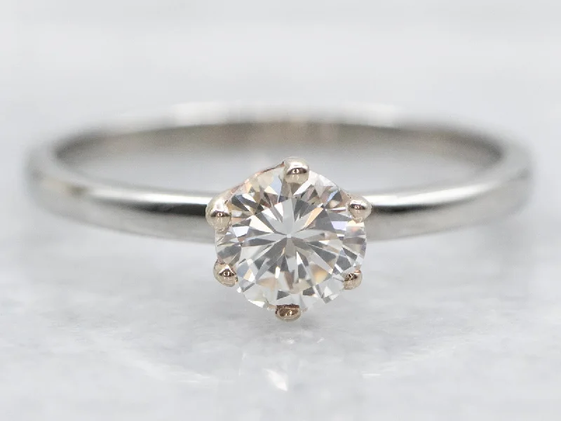 custom engagement rings for women -European Cut Diamond Solitaire Engagement Ring