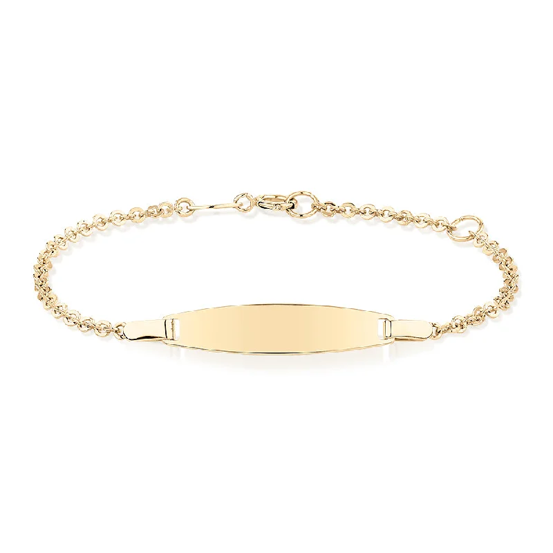 women’s bangles and bracelets -Child bracelet in 10 carat yellow gold