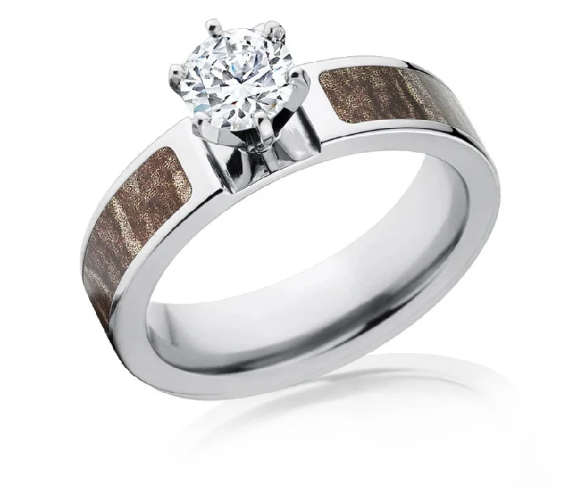 women’s diamond solitaire engagement rings -Mossy Oak Bottomland Engagement Ring - Pick Stone