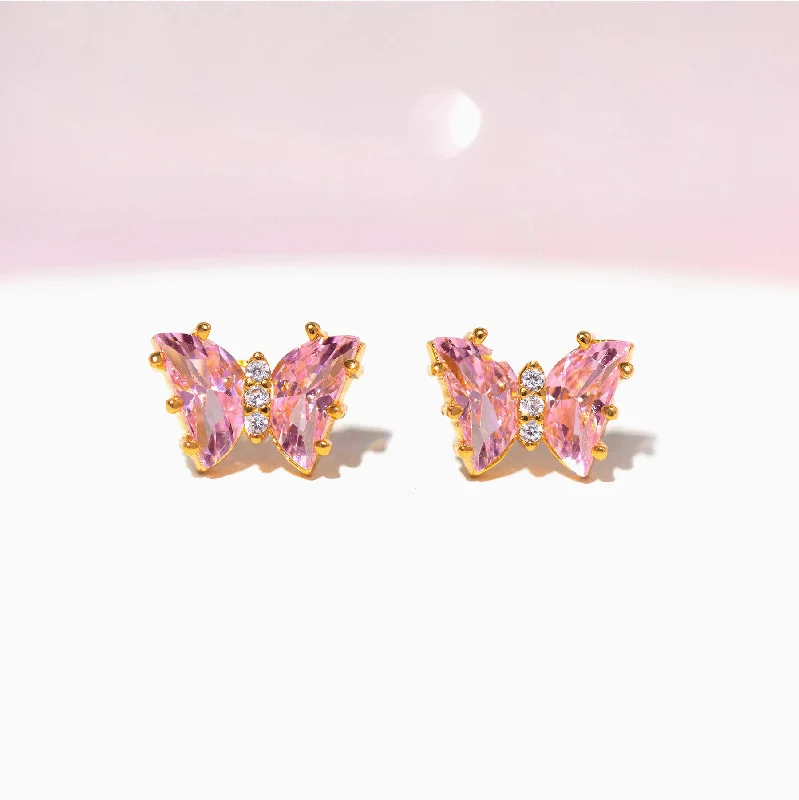 stacked earrings for women -Flutter Love Studs