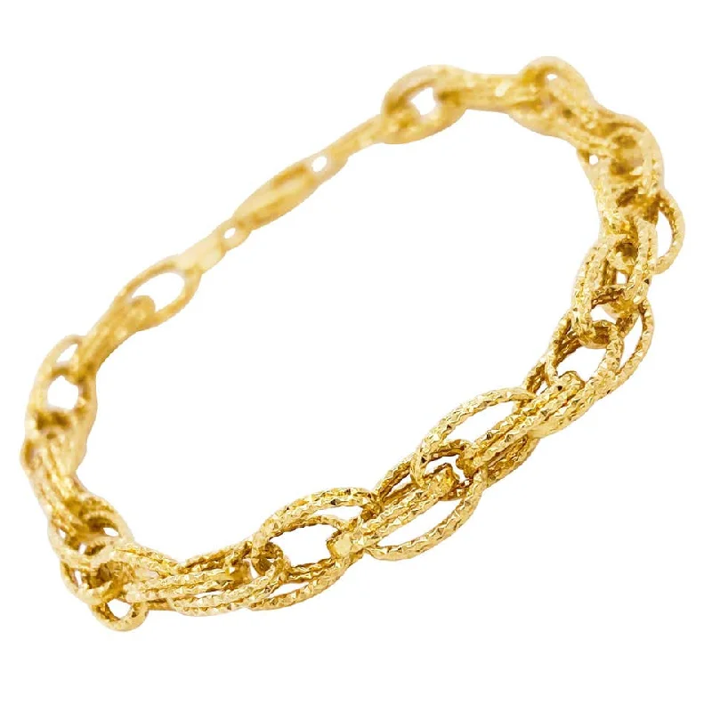 vintage bangle bracelets -Diamond Cut Chain Bracelet