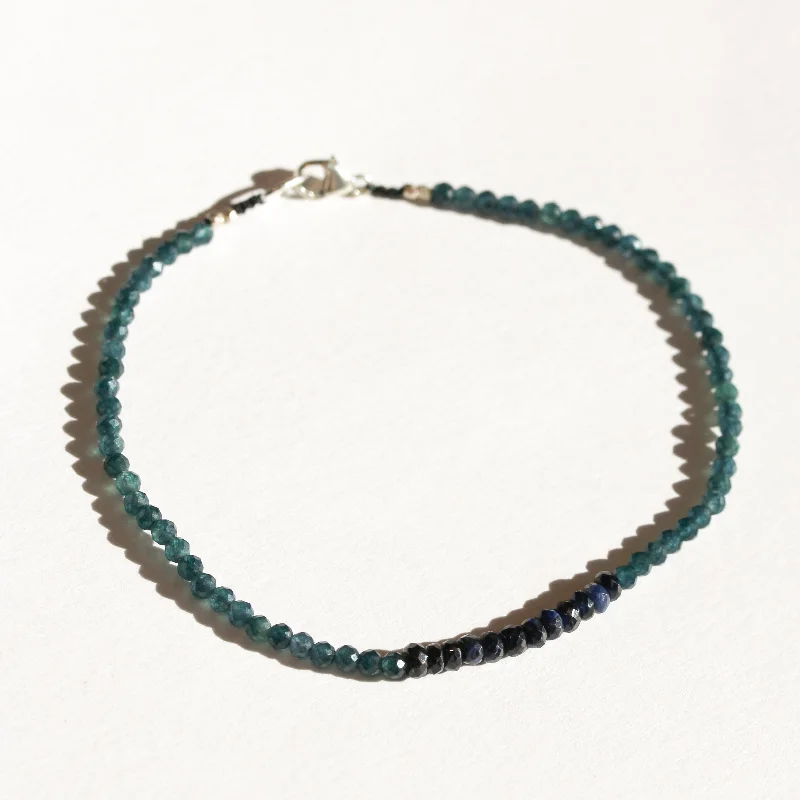 elegant stacking bracelets -London Blue Topaz + Blue Sapphires Bracelet