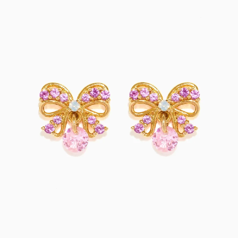 colorful earrings for women -Love Knot Bow Earrings