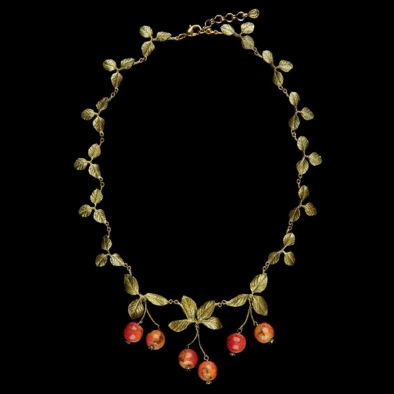 double chain necklaces for women -Crab Apple Necklace