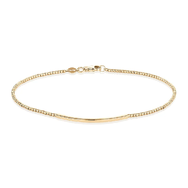 stacked bracelets for women -Bracelet in 10 carat yellow gold