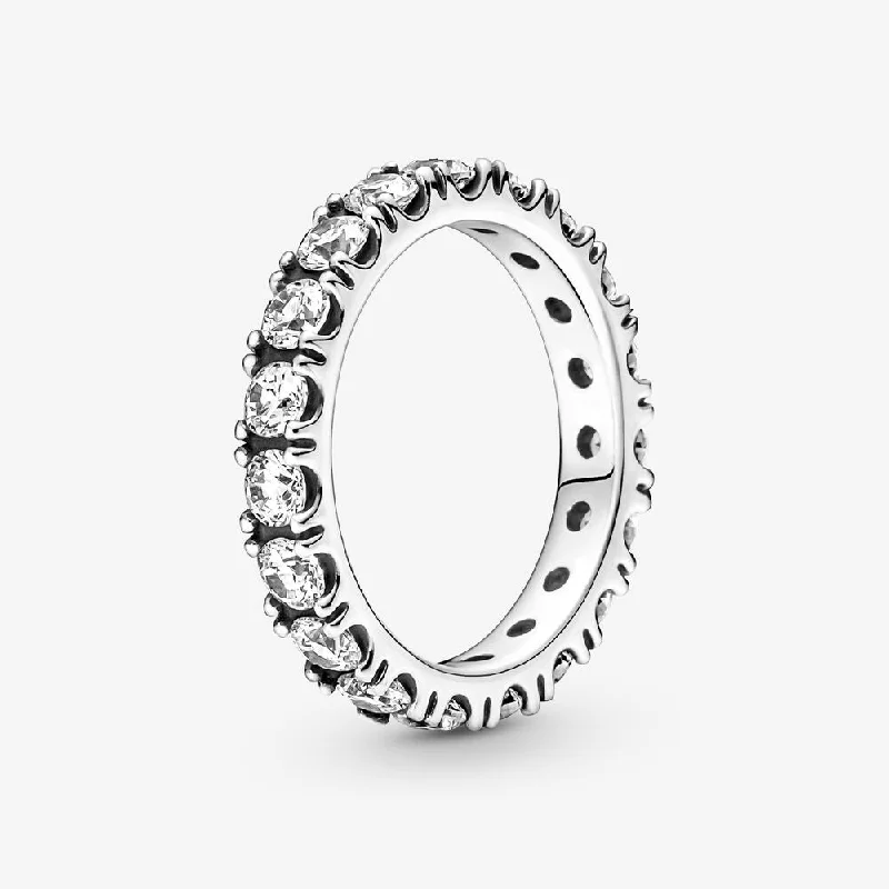 unique diamond rings for women -Sparkling Row Eternity Ring