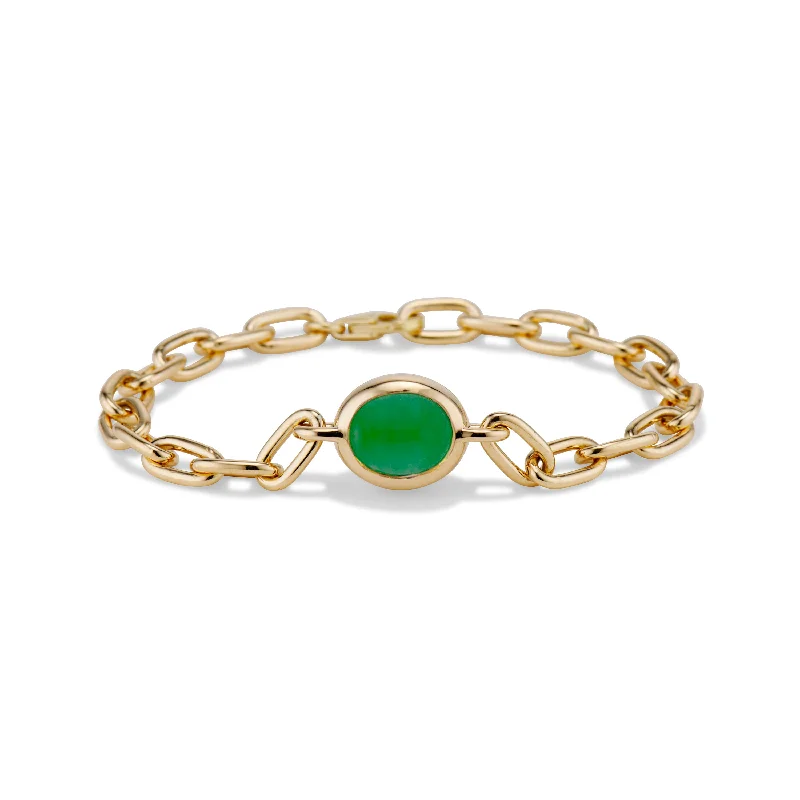 statement bangles for women -Jade Bubble Bracelet