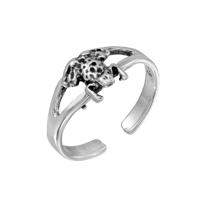 men’s and women’s rings -Silver 925 Frog Adjustable Toe Ring - TR247-A