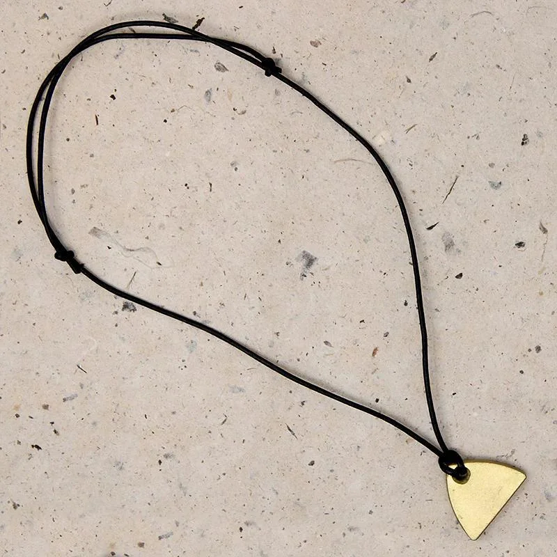 layered necklaces for women -The Parabola Necklace in Brass by Local Artist