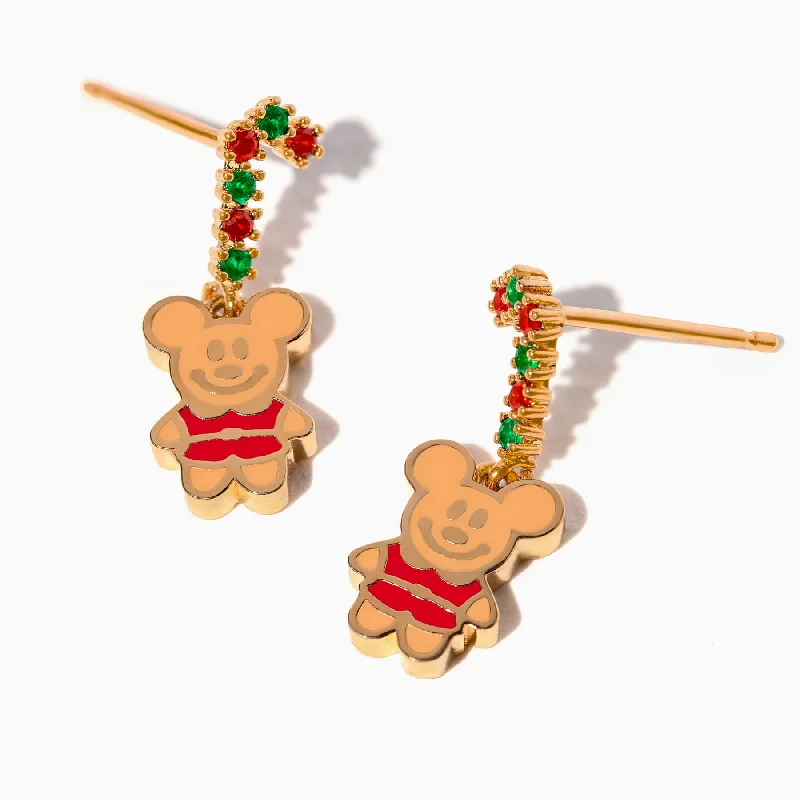 women’s crystal stud earrings -Disney Candy Cane Lane Earrings