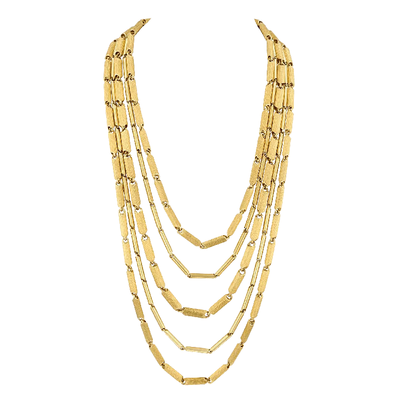 high-end necklaces for women -Henry Dunay Gold Multi-Link Necklace