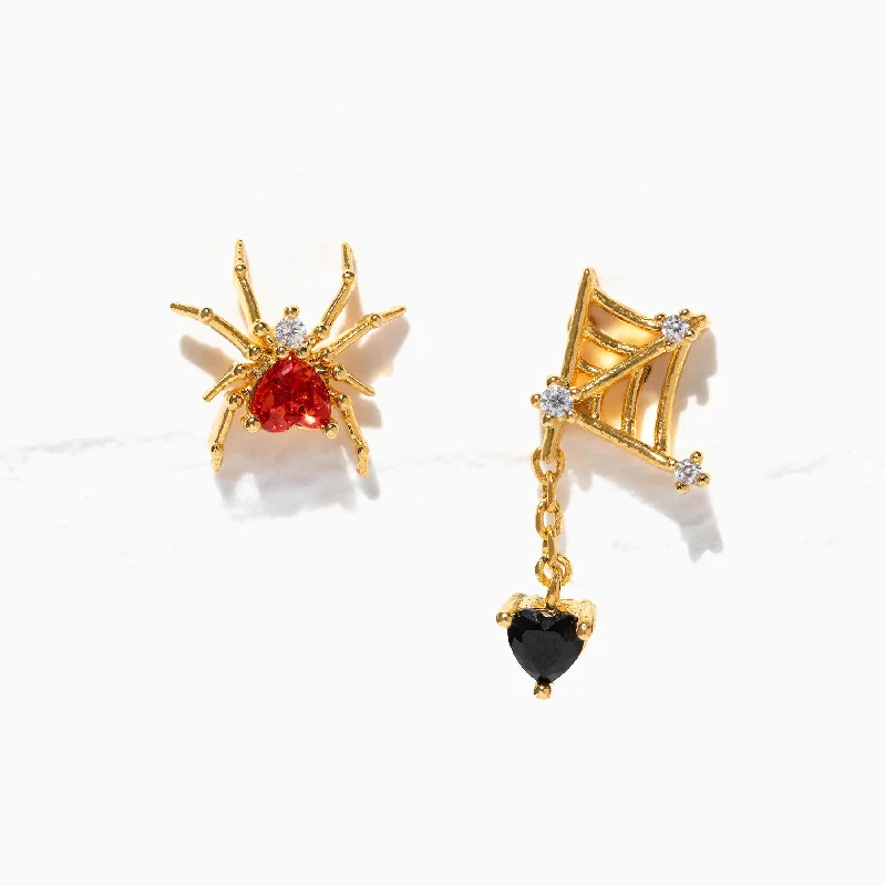 trendy crystal earrings for women -Bite Me Studs