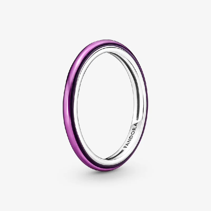 minimalistic silver rings for women -Shocking Purple Ring