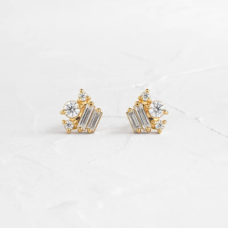 affordable diamond earrings for women -Groundswell Studs