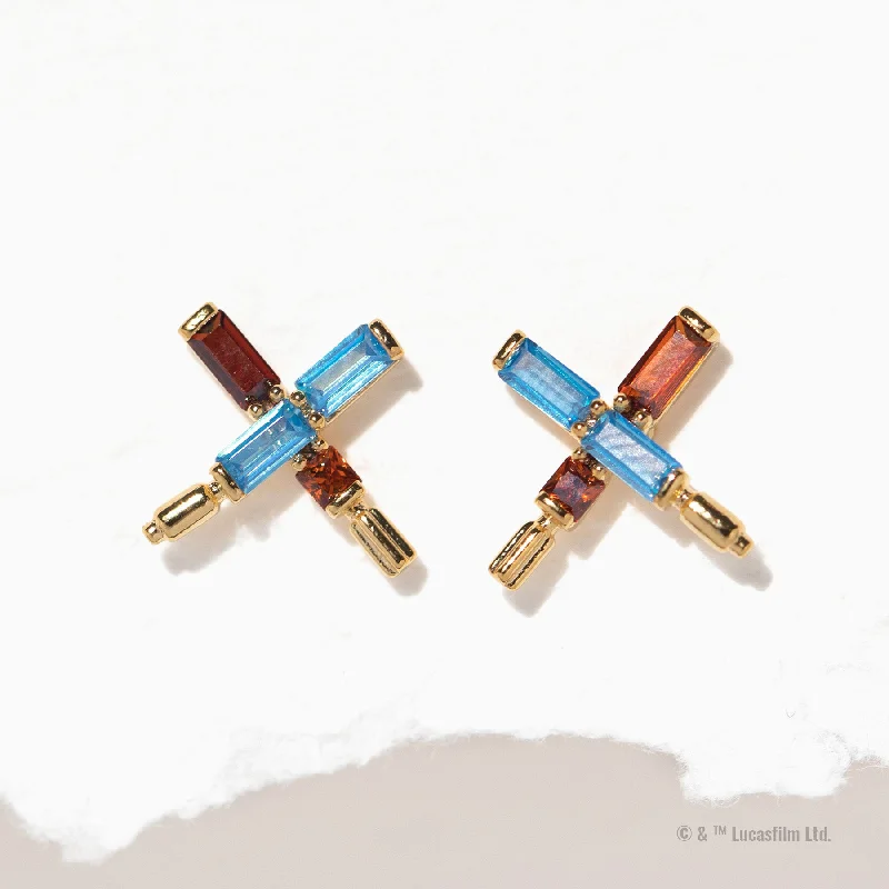 handmade earrings for women -Star Wars™ Lightsaber Duel Studs