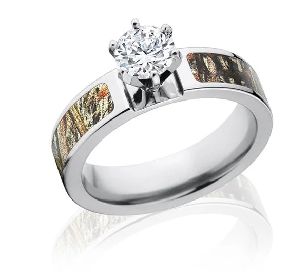 engagement rings for non-traditional brides -Mossy Oak Duck Blind Engagement Ring - Pick Stone