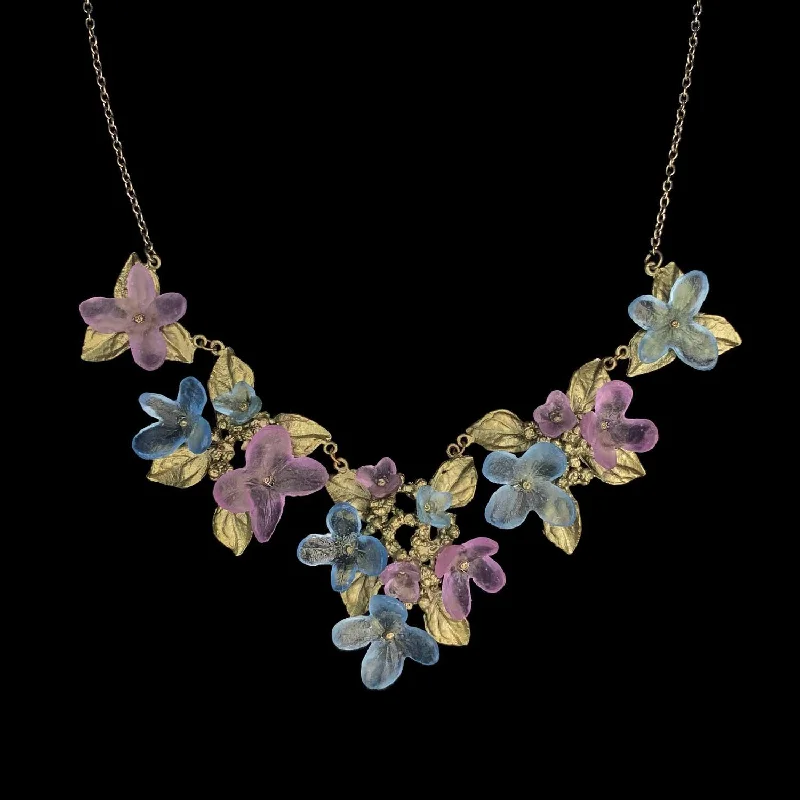 contemporary necklaces for women -Hydrangea Teller Blue Necklace - Statement