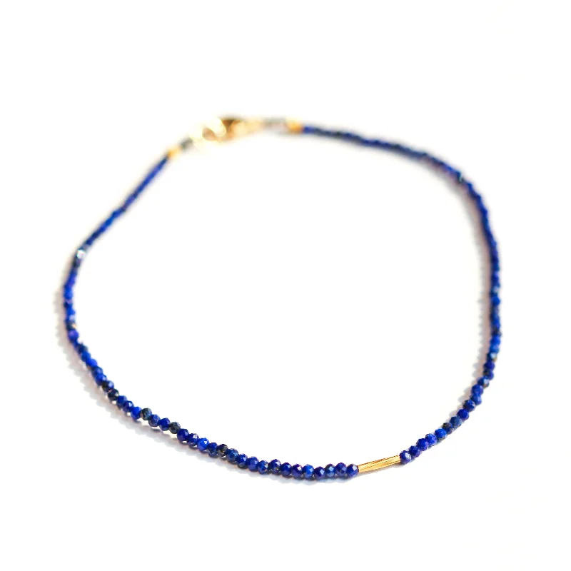 luxurious bangles for women -Lapis & 22k Bracelet No. 104