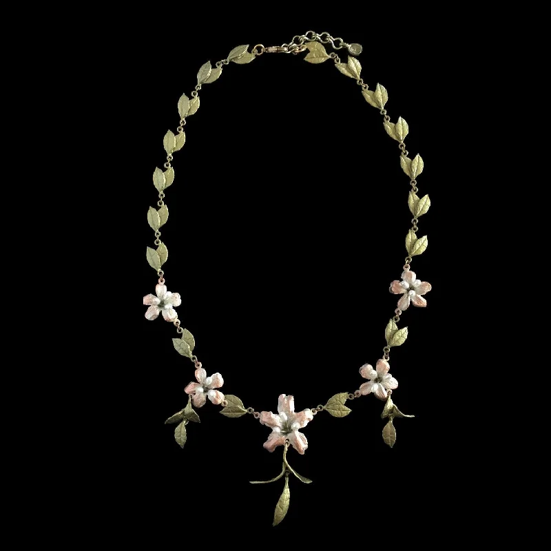 romantic necklaces for women -Azalea Necklace - 5 Flowers