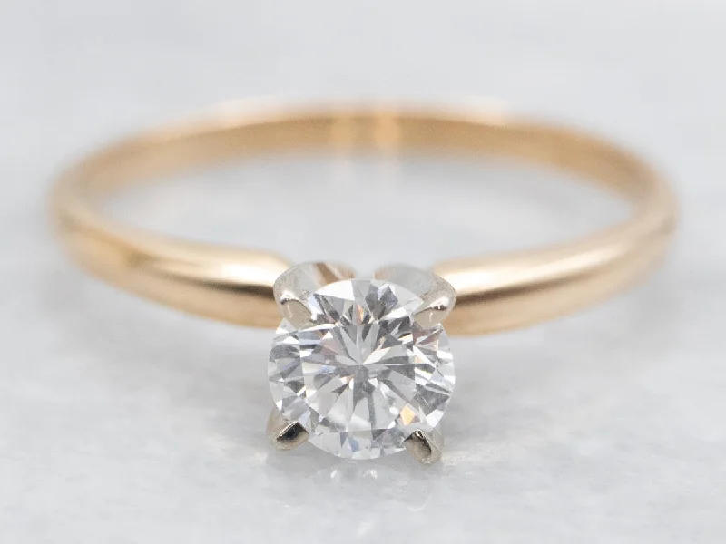 women’s wedding and engagement rings -High Profile Diamond Solitaire Engagement Ring