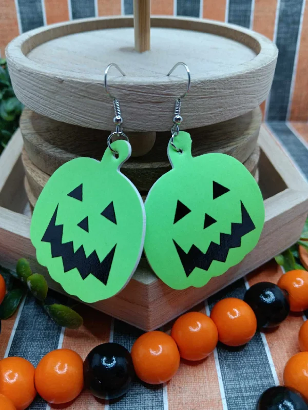 fashion earrings for women -Glow in the Dark Jack O' Lantern Earrings