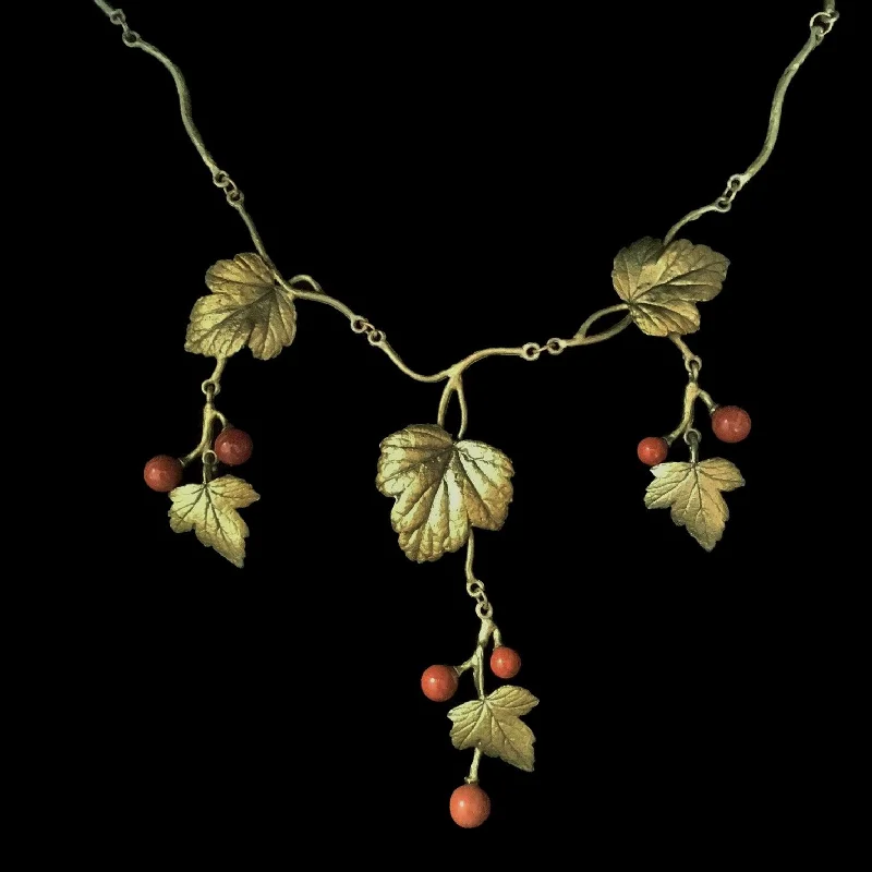 silver necklaces for women -Gooseberry Necklace - Drop Twig