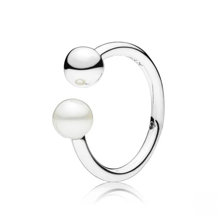 women’s engagement and wedding rings -Contemporary Pearl, Cultured Freshwater Pearl Ring