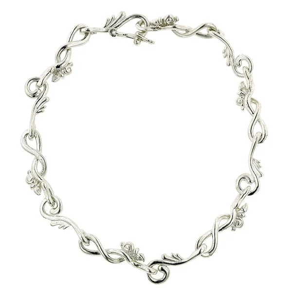 silver bangles for women -Rococo Link Bracelet- Heirloom by Doyle & Doyle