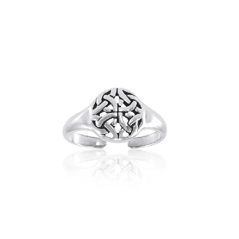 men’s and women’s matching rings -Celtic Knotwork Silver Toe Ring TR1466