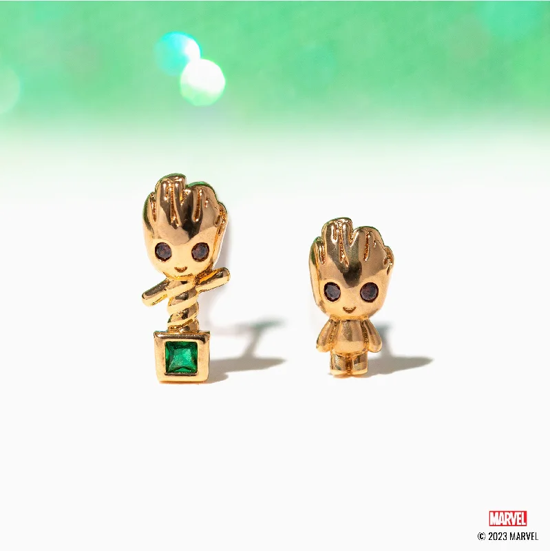 luxury earrings for women -Marvel's Guardians of the Galaxy Groot Studs