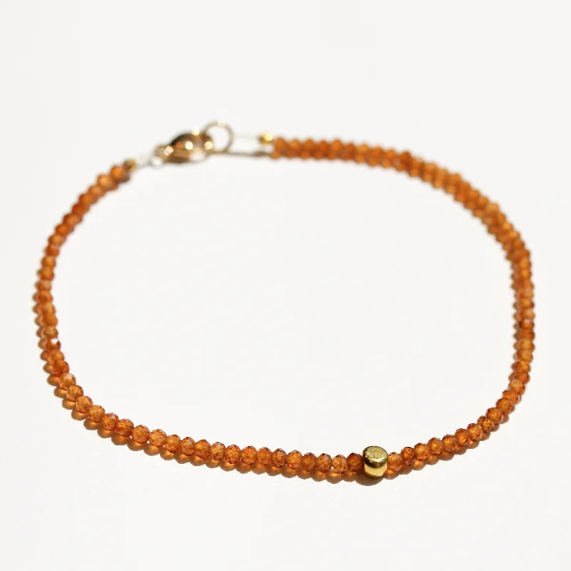 gold bracelets for women -Carnelian + 18k Bracelet No.43