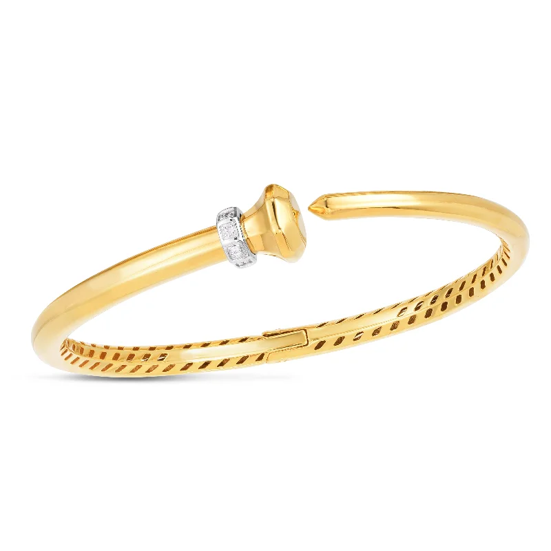 bangle and bracelet sets -14K Gold Diamond Hardware Bangle