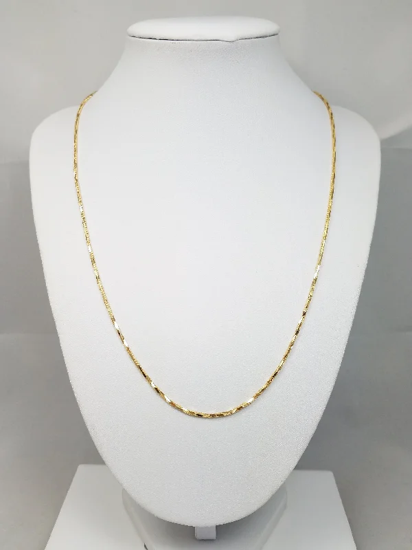 women’s necklaces -New! 20" Solid 14k Yellow Gold Fancy Link Chain Necklace Italy