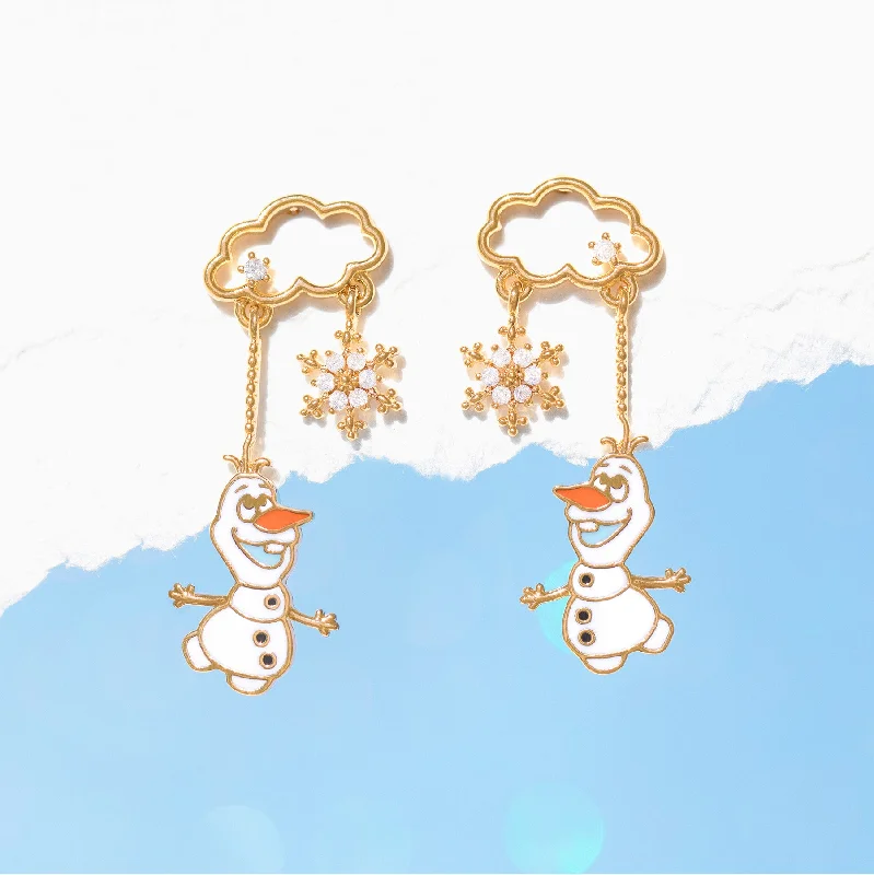 high-end earrings for women -Disney Frozen Olaf Dangle Earrings