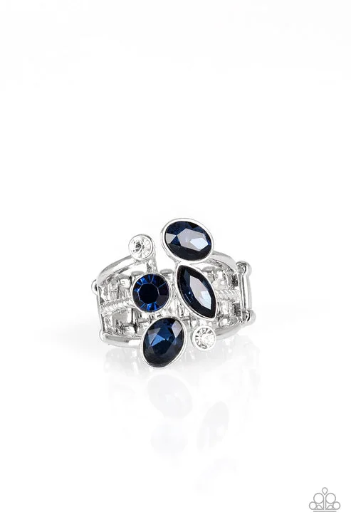 adjustable rings for women -Metro Mingle Blue Ring