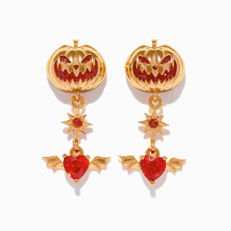 statement gold earrings for women -Disney Pumpkin King Dangle Earrings