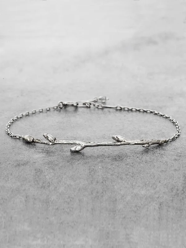 stylish charm bracelets for women -Sterling Twig Bracelet