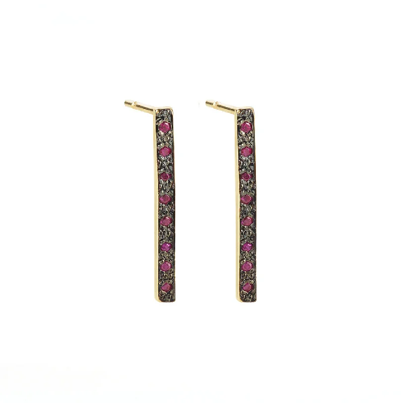 simple earrings for women -Ursa Major Ruby Stud