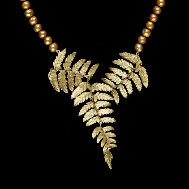 celestial necklaces for women -Fern Necklace - Pearl