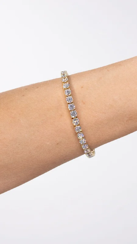 women’s pearl bracelets -10.54ct F+ VS+ Lab Diamond Tennis Bracelet